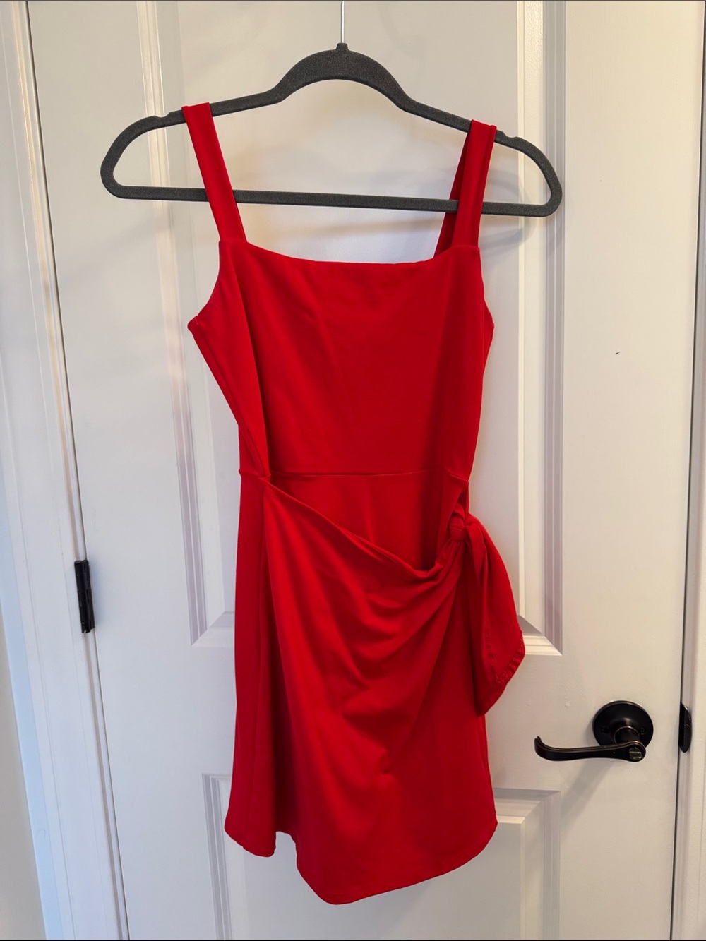 Susana Monaco Red Sleeveless Mini Dress with Side Knot